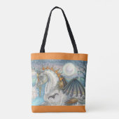 DAPPY GOTH UNICORN, HALLOWEEN HORSE TOTE BAG TASCHE (Rückseite)