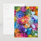 Daqing China City Map Postkarte (Vorne/Hinten)