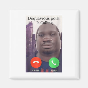 Daquavious Pork nennt John Pork Meme Joke Odd Magnet