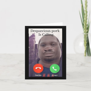 Daquavious Schweinefleisch nennt Meme John Pork Me Karte