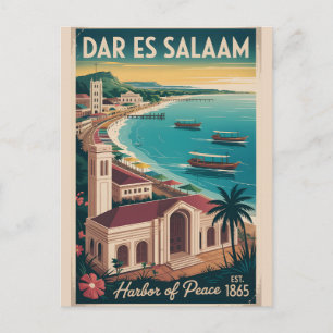 Dar es Salaam Poster Tansania Reise Kunst Tansania Feiertagspostkarte
