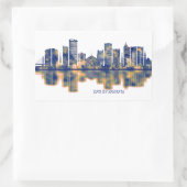 Dar es Salaam Skyline Rechteckiger Aufkleber (Tasche)