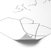 Dar es Salaam, Tansania (schwarz auf weiß) Poster (Ecke)