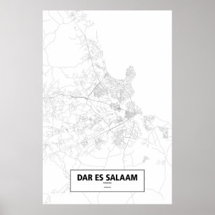 Dar es Salaam, Tansania (schwarz auf weiß) Poster