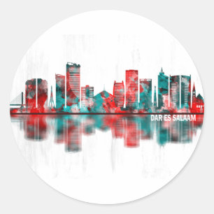 Dar es Salaam Tansania Skyline Runder Aufkleber