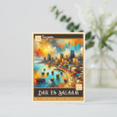 Dar es Salaam, Tansania | Vintage Malerei Postkarte (Stehend Vorderseite)