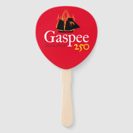 DAR Gaspee250 Handfan - Rustikales Logo auf Rot Fächer