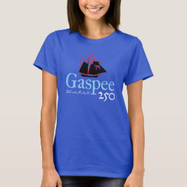 DAR Gaspee250 Rustikales Logo auf blau T-Shirt