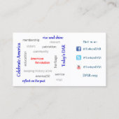 DAR Kapitel-Wort-Kunst Visitenkarte (Rückseite)