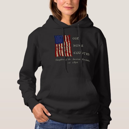 DAR Motto Daughters of the American Revolution Hoodie (Vorderseite)