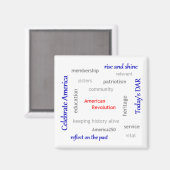 DAR Wort-Wolke Magnet (Vorderseite/Rückseite)