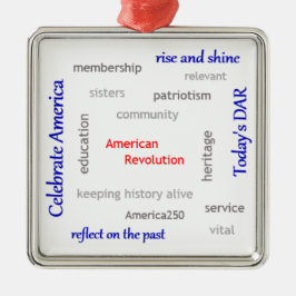 DAR Wort-Wolke Ornament Aus Metall