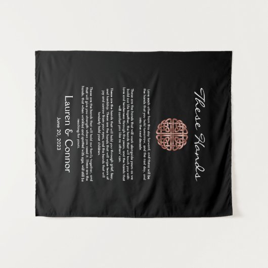 Dara Knot Irish Handfasting Wedding Vows Wall Wandteppich (Vorderseite (Horizontal))