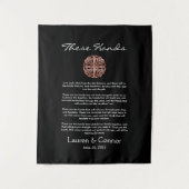 Dara Knot Irish Handfasting Wedding Vows Wall Wandteppich (Vorderseite)
