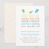 Daraus werden kleine Jungs gemacht  | Babydusche Einladung (Vorne/Hinten)