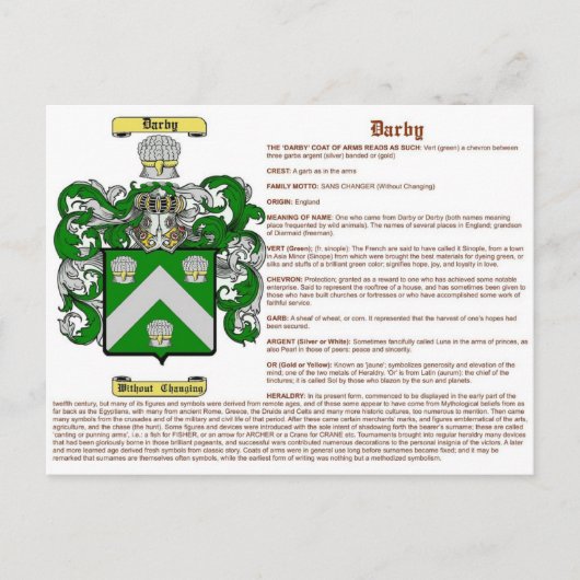 Darby (Bedeutung) Postkarte (Vorderseite)