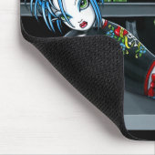 "Darby" Rollen-Derby-Skate-Mädchen Mousepad (Ecke)