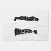 Darcy and Lizzy Silhouette Geschirrtuch (Horizontal)