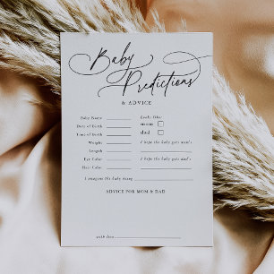 DARCY Boho Baby Predictions Baby Shower Game Card Einladung