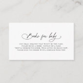 DARCY Boho Schwarz-weiß Baby Showbücher für Baby Begleitkarte (Vorderseite)