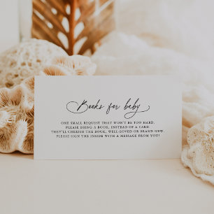 DARCY Boho Schwarz-weiß Baby Showbücher für Baby Begleitkarte