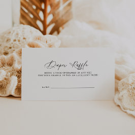 DARCY Einfache Schwarz-weiße Babydusche Windelwasc Begleitkarte