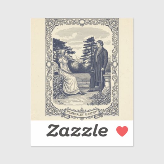 Darcy & Elizabeth scene Aufkleber (Blatt)