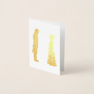 Darcy & Elizabeth Silhouette Folienkarte