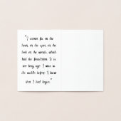 Darcy & Elizabeth Silhouette Folienkarte (Innenseite)