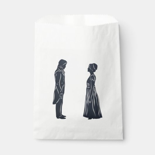 Darcy & Elizabeth Silhouetten Geschenktütchen (Vorderseite)
