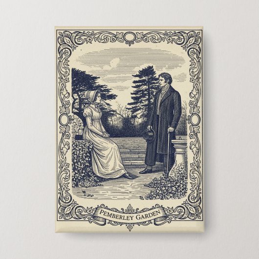 Darcy & Elizabeth Szene Button (Vorderseite)