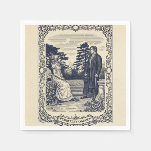 Darcy & Elizabeth Szene Serviette (Vorderseite)