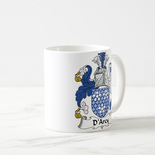 D'Arcy-Familienwappen Kaffeetasse (VorderseiteRechts)