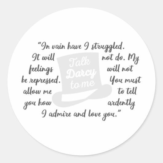 Darcy II Runder Aufkleber (Vorderseite)