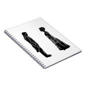 Darcy & Lizzy silhouette Notizblock (Rechte Seite)