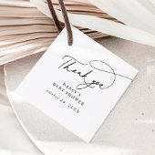 DARCY Minimalistisch Schwarz-weiß Baby Dusche Viel Geschenkanhänger