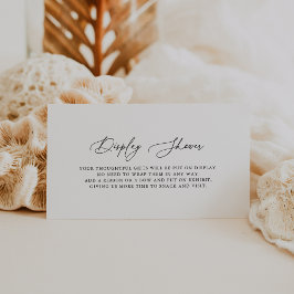 DARCY Moderne Minimalistische Schwarz-weiß-Display Begleitkarte