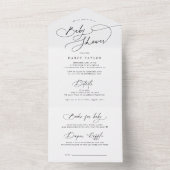 DARCY Moderne Schwarz-weiße Windelwaschmaschine All In One Einladung (Innen Boden)