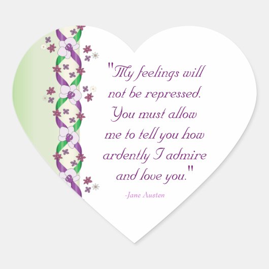 Darcy Quote Wedding Sticker (Vorderseite)