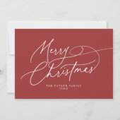 DARCY Red Elegant Family Vintag Frohe Weihnachten (Vorderseite)