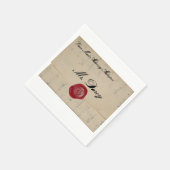 Darcy Regency Liebe Letter Serviette (Ecke)