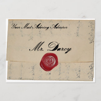 Darcy Regency Liebe Schreiben Einladung