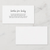 DARCY Schwarz-weiß Books for Baby Card Begleitkarte (Vorne/Hinten)