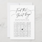 DARCY Schwarz-weiß Finden Sie die Bingo Game Card Einladung (Vorderseite)