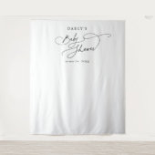 DARCY Schwarz-weiß Foto Prop Baby Dusche Hintergru Wandteppich (Vorderseite)