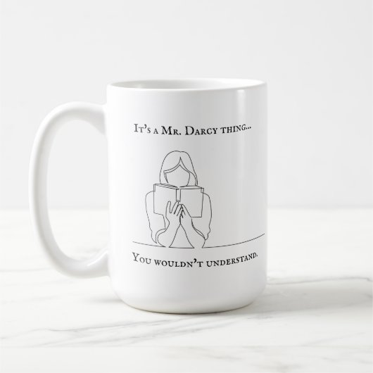 Darcy Tasse, Gift, Jane Austen, Pride & Prejudice Kaffeetasse (Links)