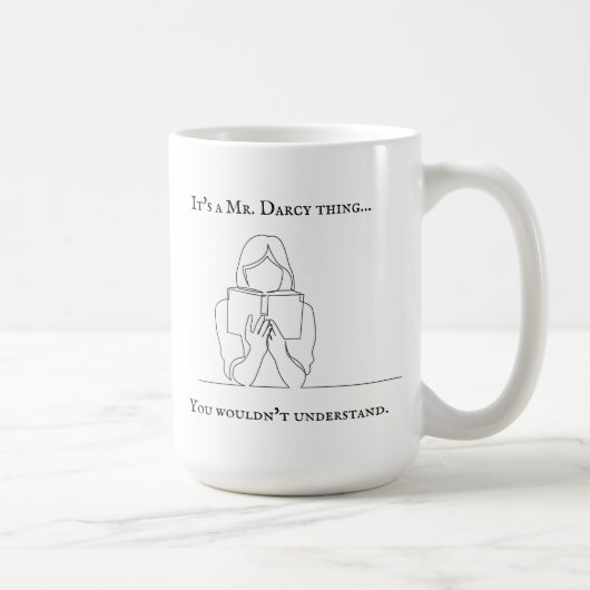 Darcy Tasse, Gift, Jane Austen, Pride & Prejudice Kaffeetasse (Rechts)