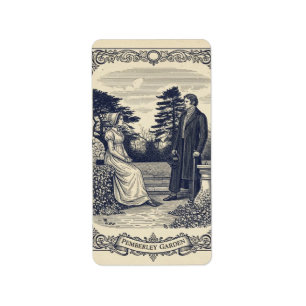 Darcy und Elizabeth Adressaufkleber