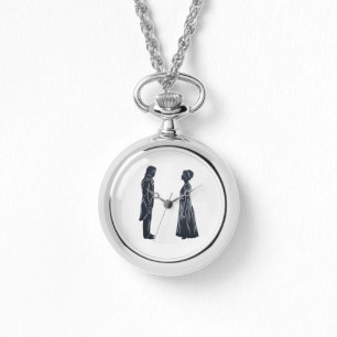 Darcy und Elizabeth Silhouette Armbanduhr