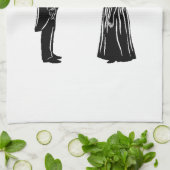 Darcy und Lizzy Silhouette Geschirrtuch (Gefaltet)